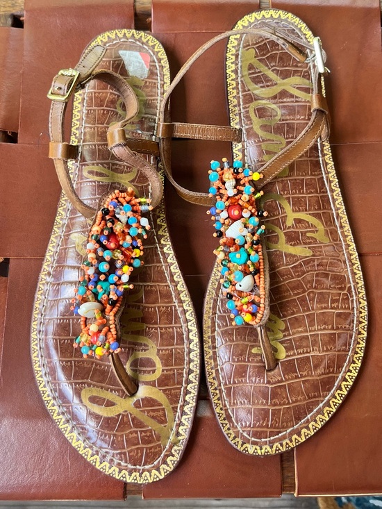 Sam Edelman Shoes - Sam Edelman Gabrielle beaded tropical sandals